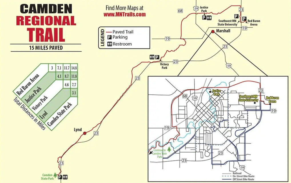 Camden State Park Traiils Infographic Map