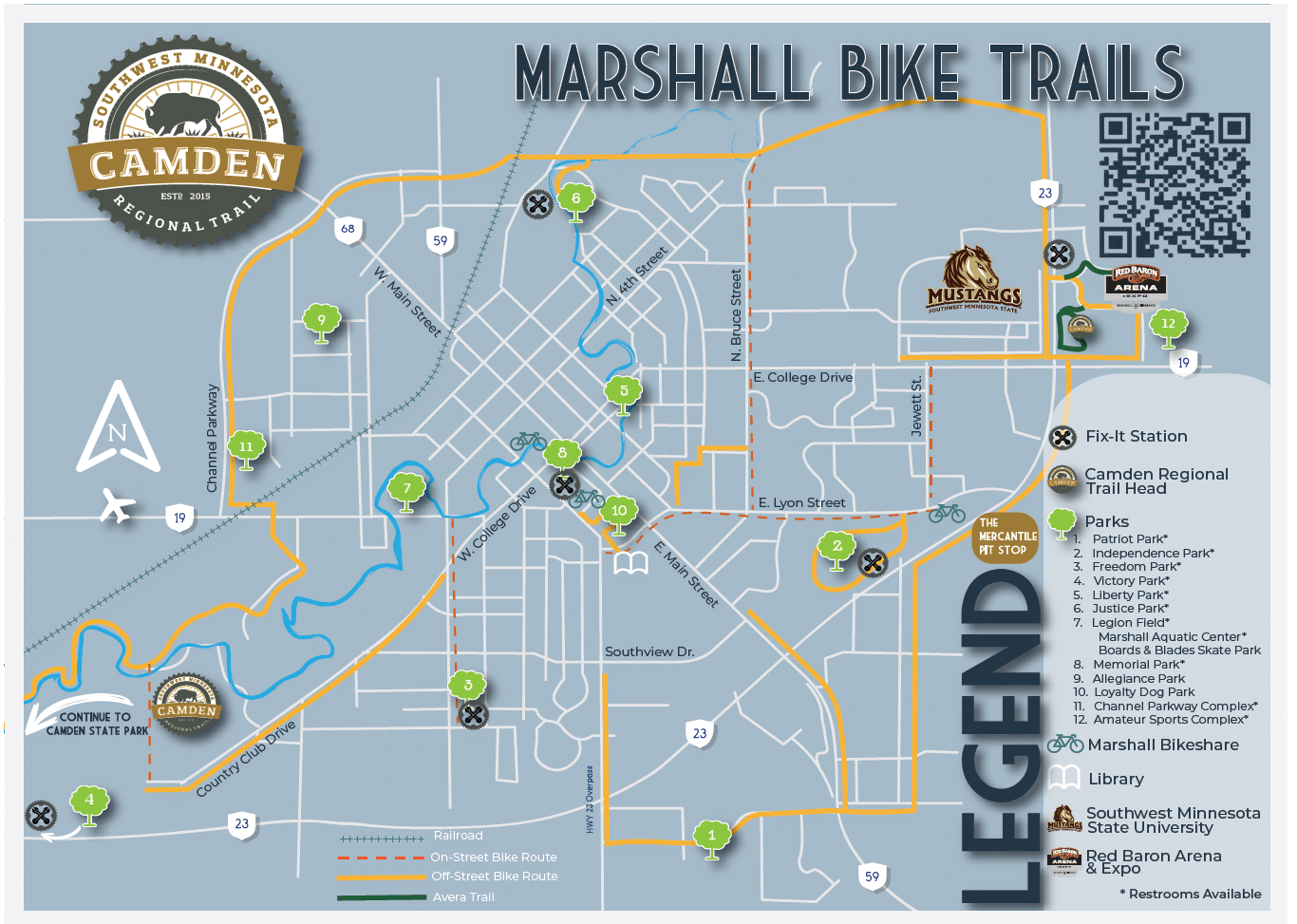 Marshall City Trails Map inforgraphic