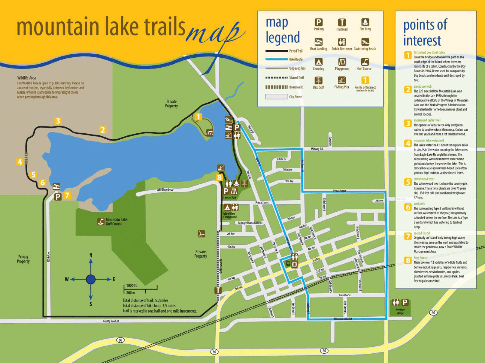 Mountain Lake Trail map infographic